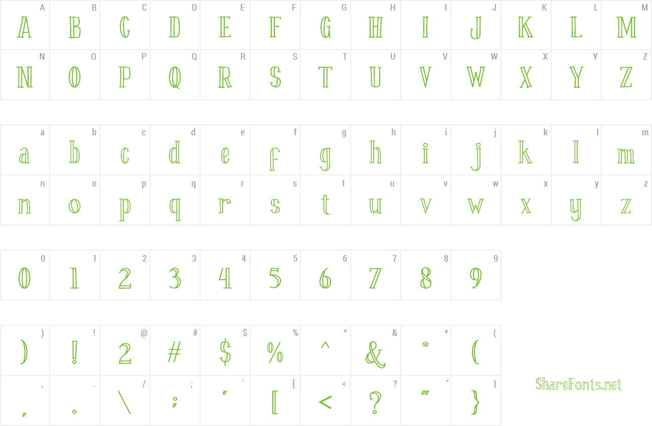 Font Fontastique Carved preview